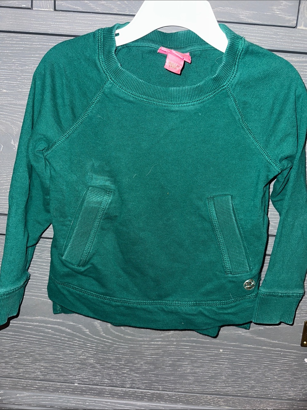 Lilly Pulitzer Girls Teal Green Pullover Sweatshirt